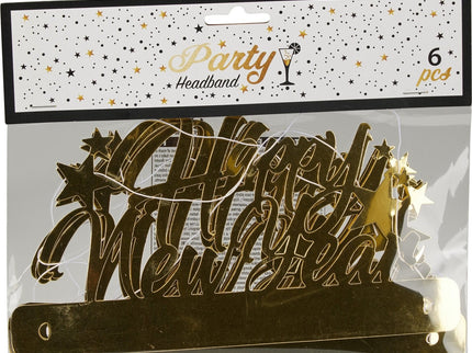 6 CERCHIETTI HAPPY NEW YEAR ORO