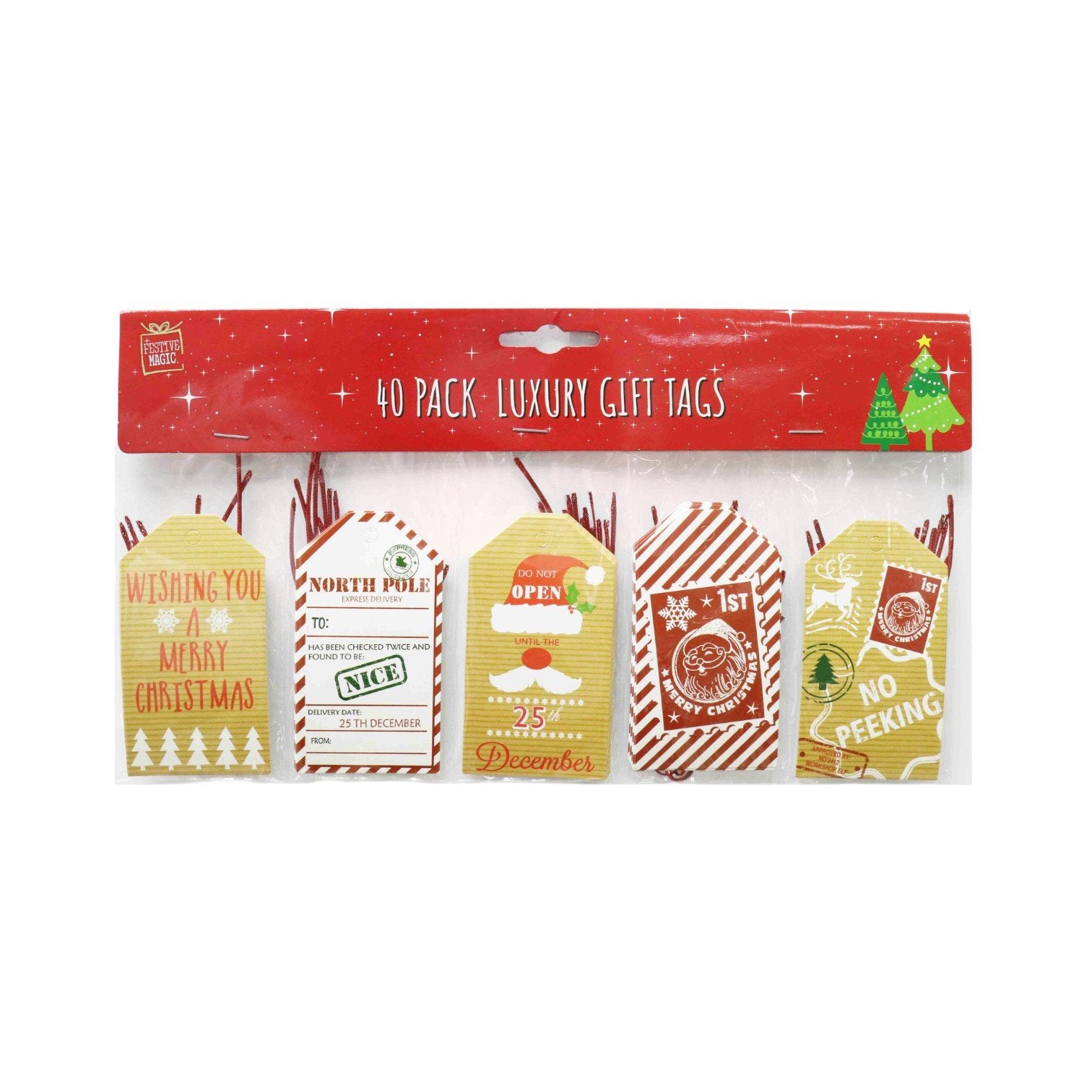 SET 40 TAG PER REGALI XMAS