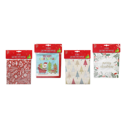 SET 20 TOVAGLIOLI IN CARTA XMAS