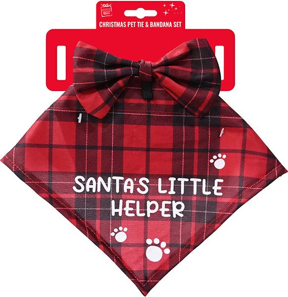KIT BANDANA PAPILLON PETS MEDIUM XMAS
