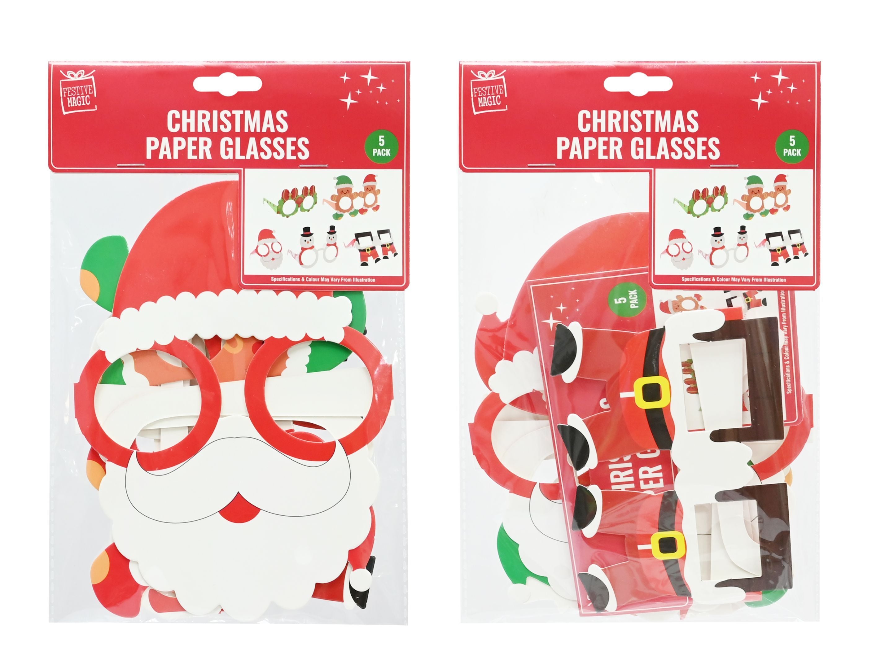 SET 5 OCCHIALI PARTY XMAS