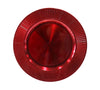 SOTTOPIATTO METALLIZZATO RIGATO ROSSO