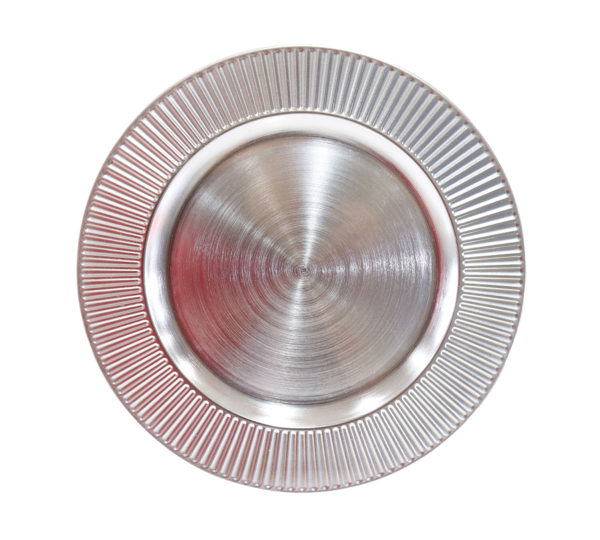 SOTTOPIATTO METALLIZZATO RIGATO ARGENTO