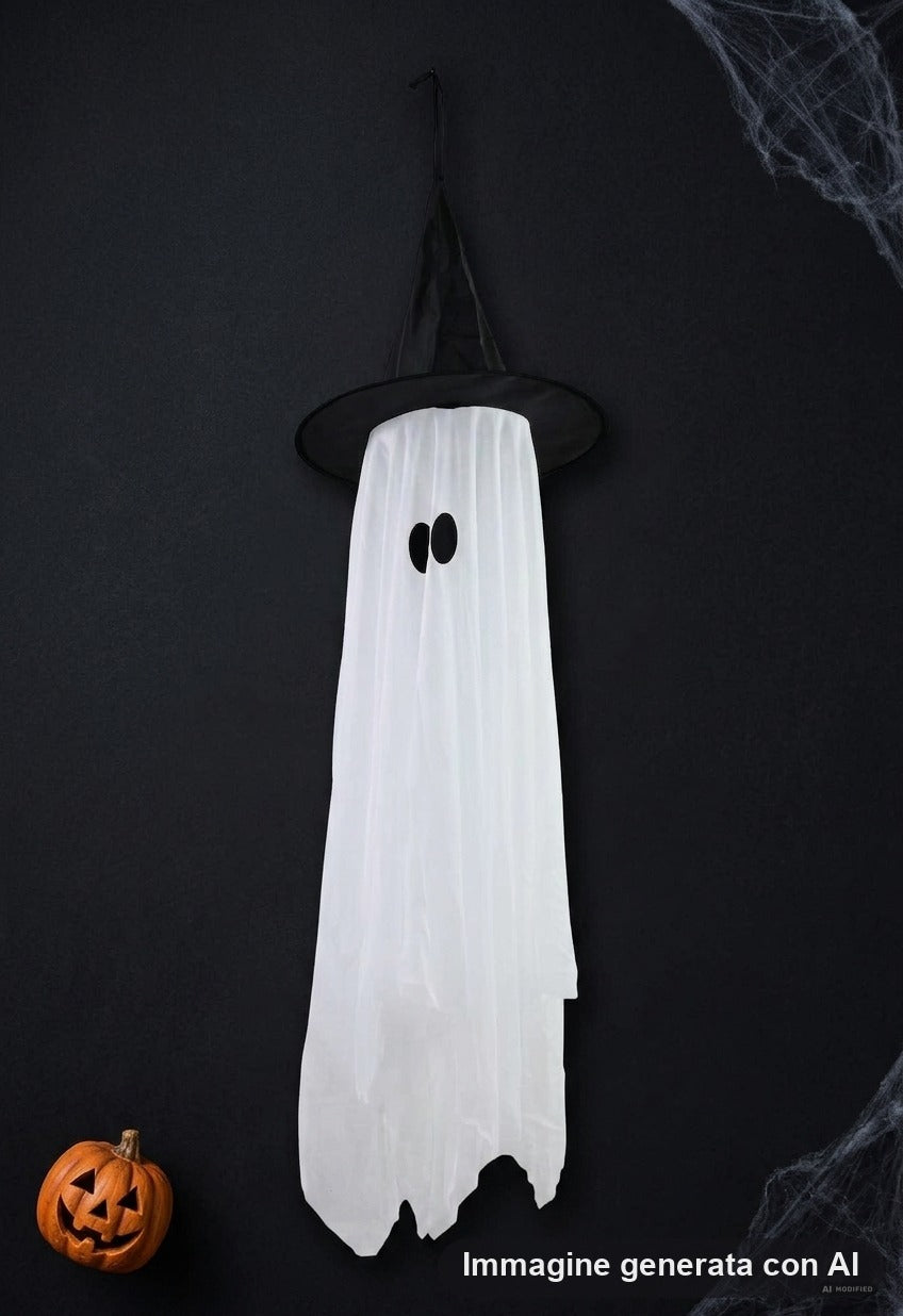 FANTASMA APPESO CON CAPPELLO STREGA