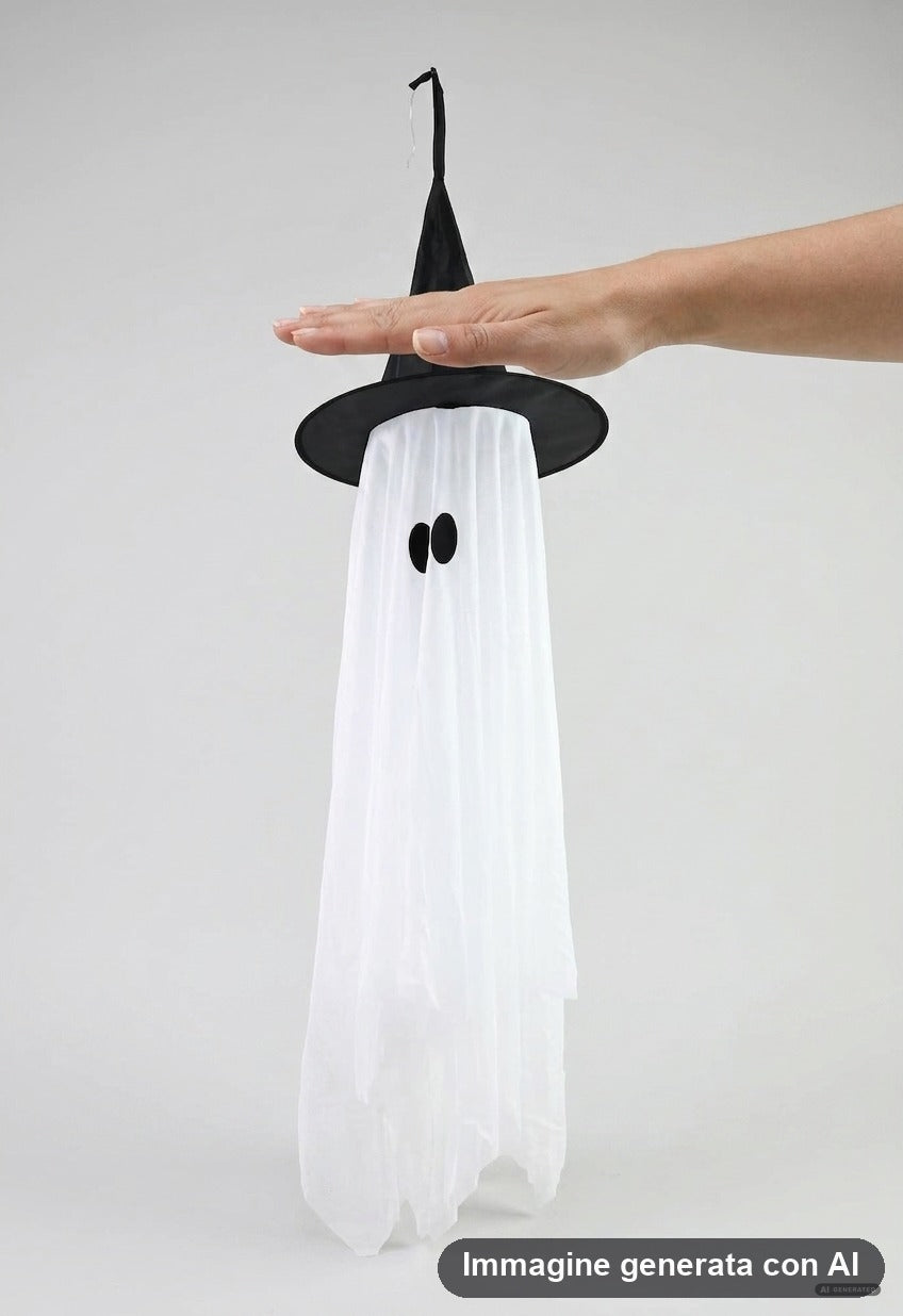 FANTASMA APPESO CON CAPPELLO STREGA