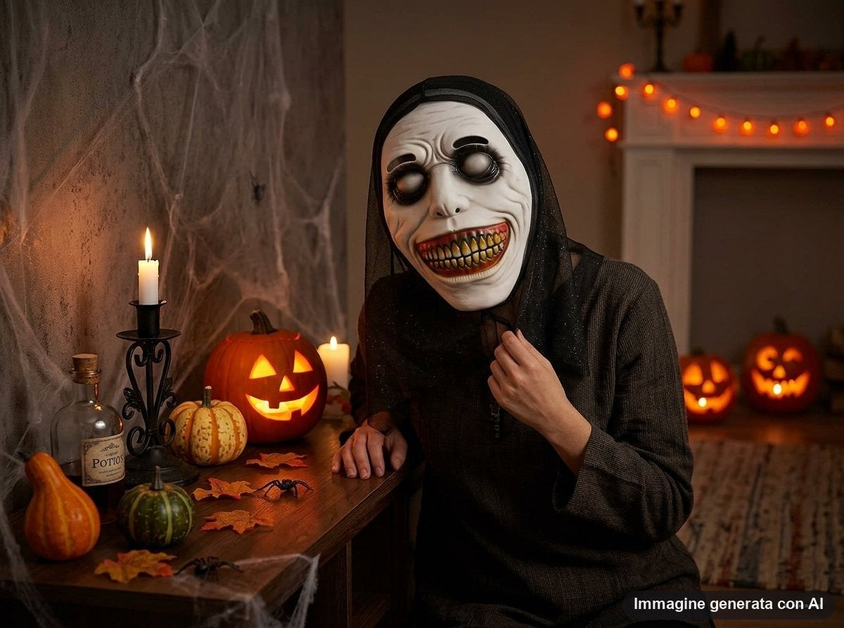 MASCHERA CON CAPPUCCIO FANTASMA