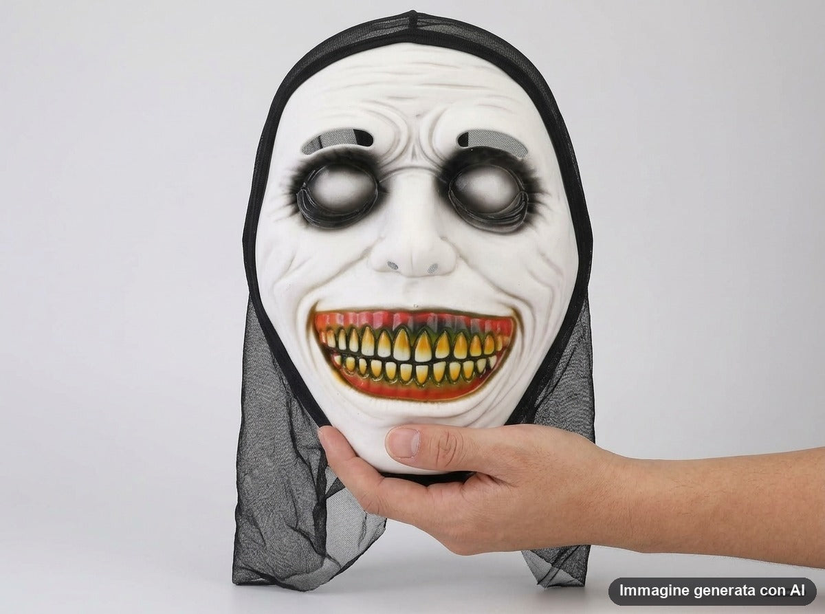 MASCHERA CON CAPPUCCIO FANTASMA