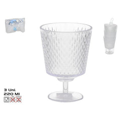 SET DI 3 CALICI IN PLASTICA ROMA 220ML