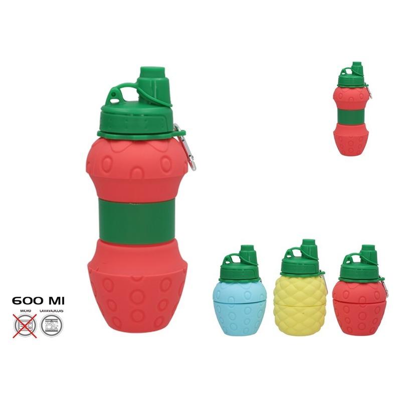 BOTTIGLIA IN SILICONE 600ML CHIUDIBILE