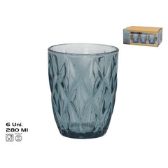 SET 6 BICCHIERI ACQUA DIAMOND 280 ML BLU