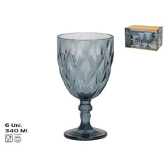 SET 6 CALICI VINO  DIAMOND 340 ML VERDE