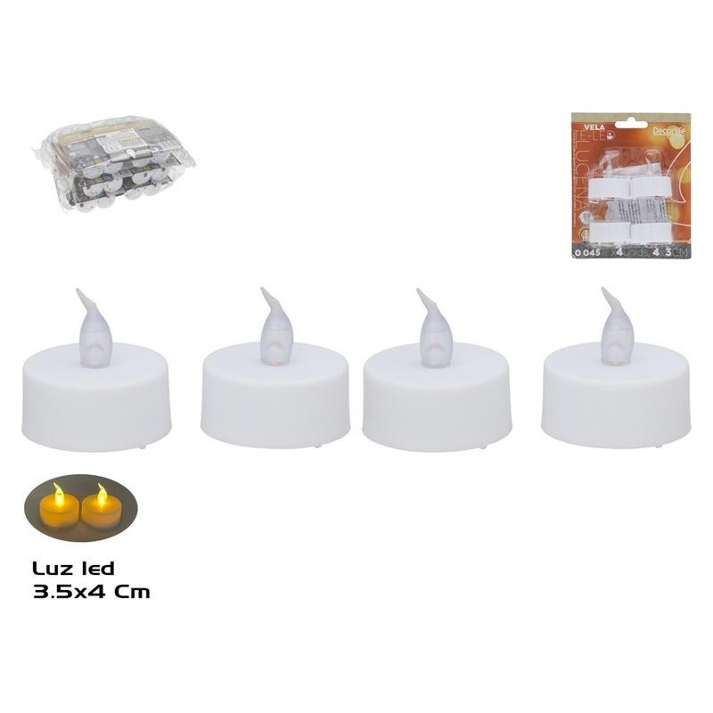 SET 4 TEALIGHT LED