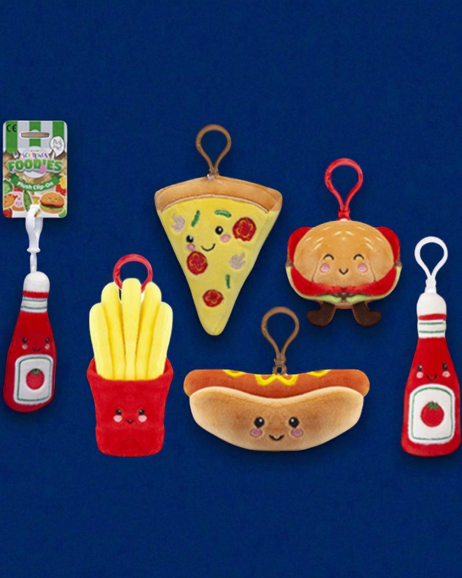 PORTACHIAVI FAST FOOD PELUCHE