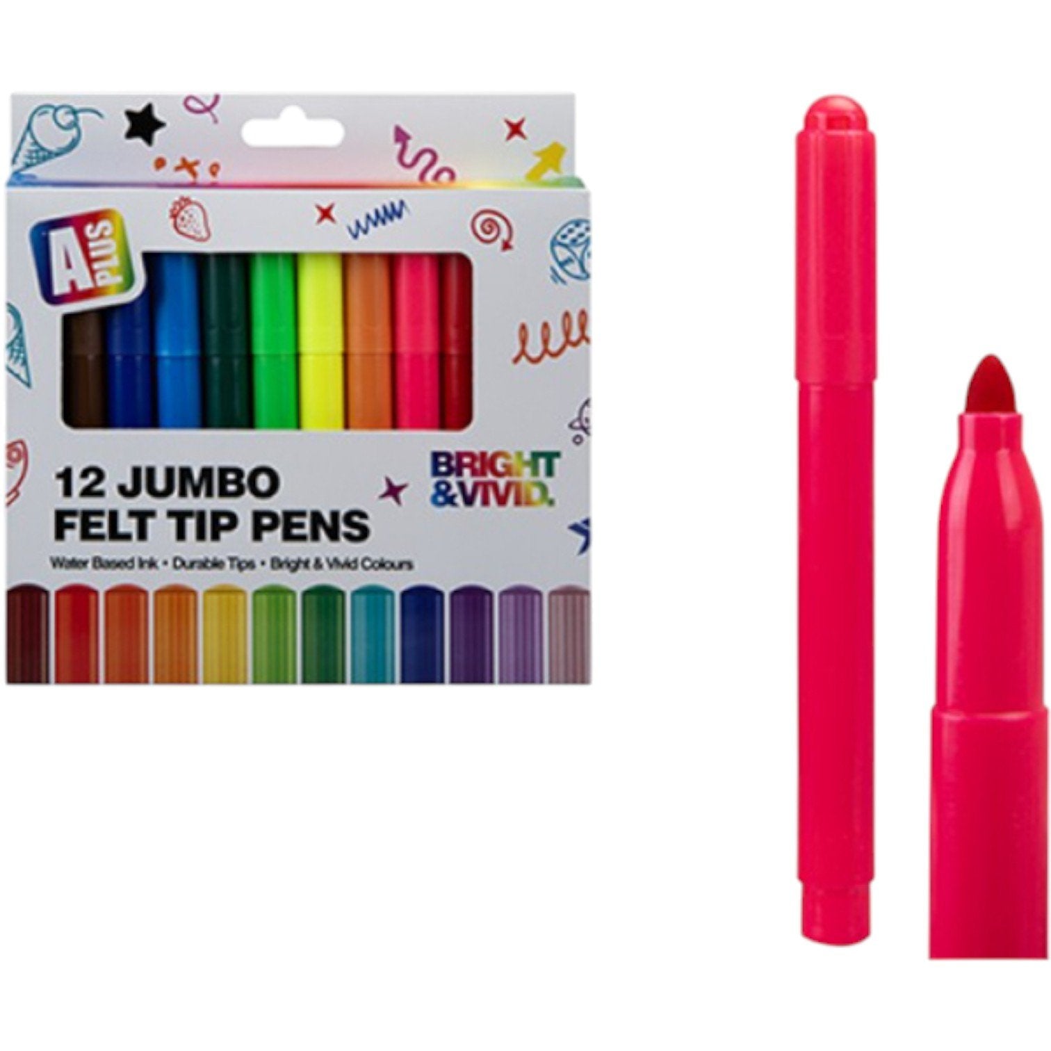 SET 12 PENNARELLI COLORATI JUMBO