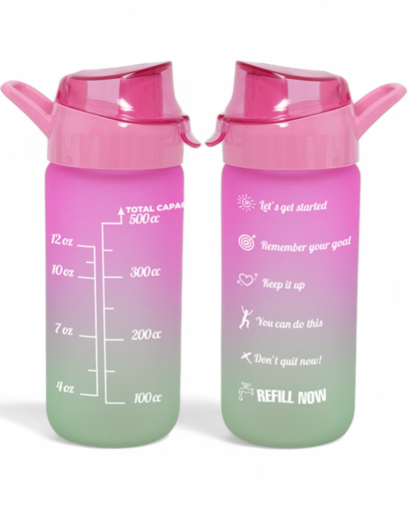 BORRACCIA VETRO ROSA VERDE 500ML