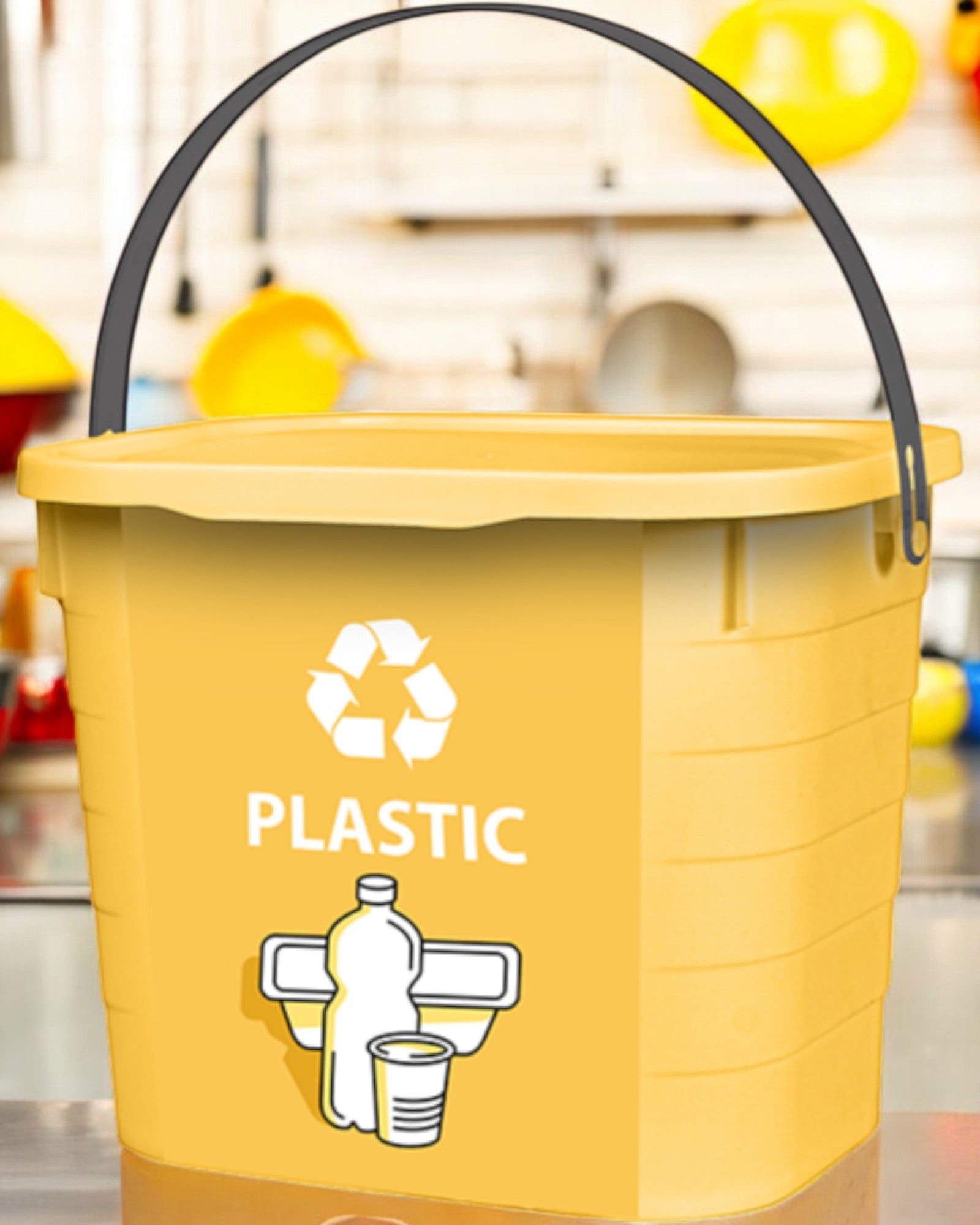 CONTENITORE PER DIFFERENZIATA PLASTIC 7,3L