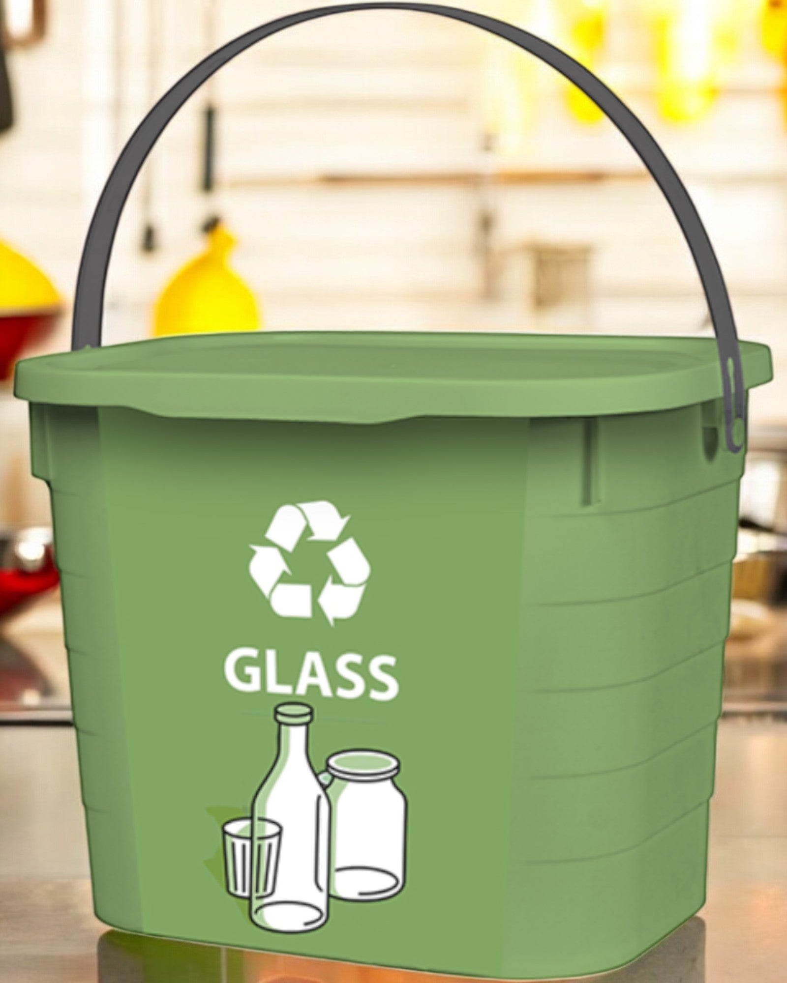 CONTENITORE PER DIFFERENZIATA GLASS 7,3L