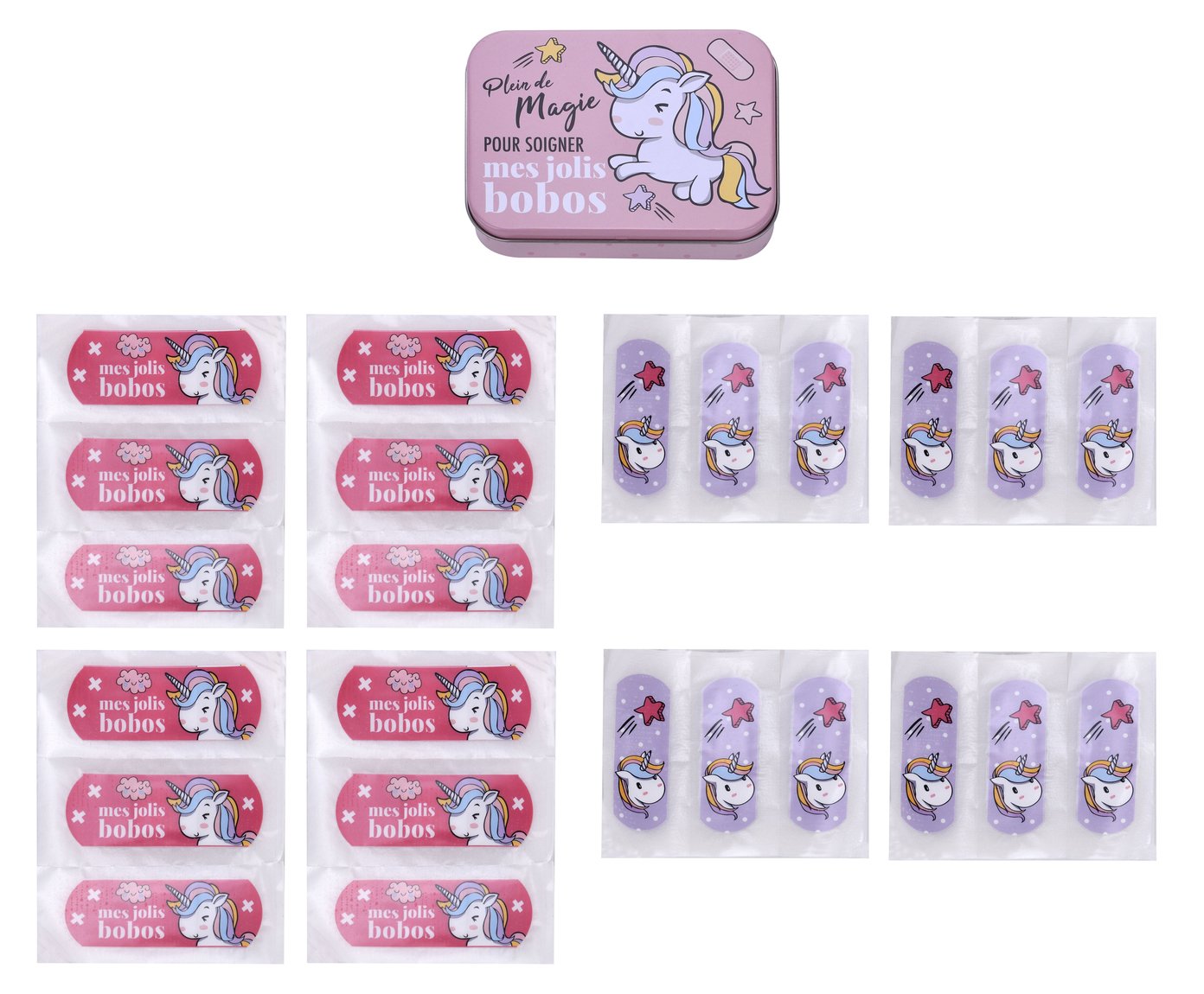 SCATOLA CON CEROTTI UNICORNO