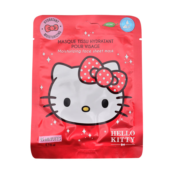 Maschera viso in tessuto Hello Kitty per la cura della pelle, confezione singola - Willy Be Smart