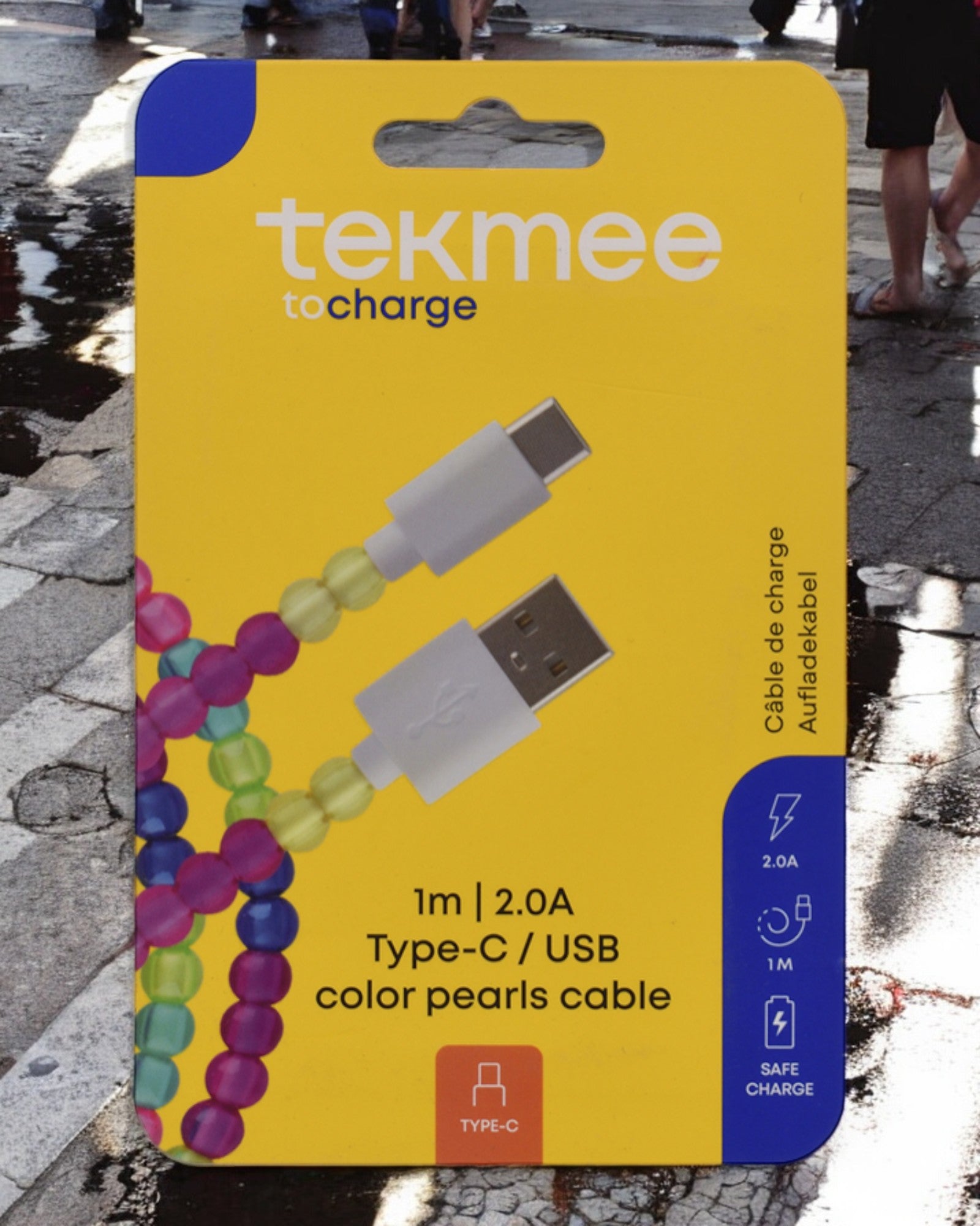 CAVO TIPO C ANDROID PERLINE COLORATE