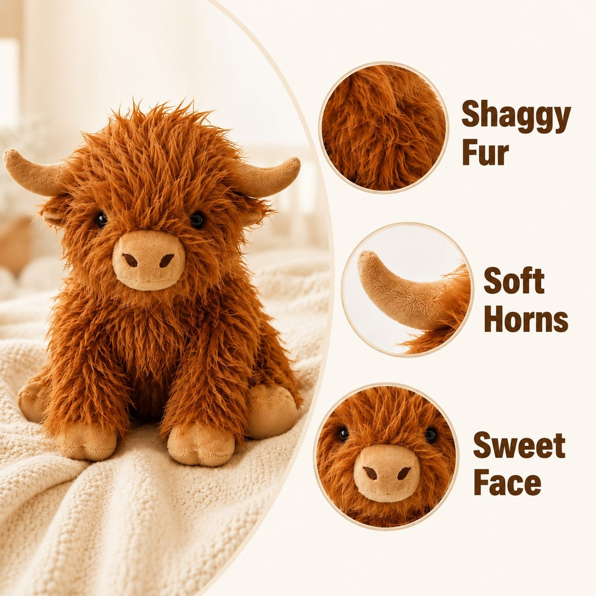 PELUCHE MUCCA DELLE HIGHLAND
