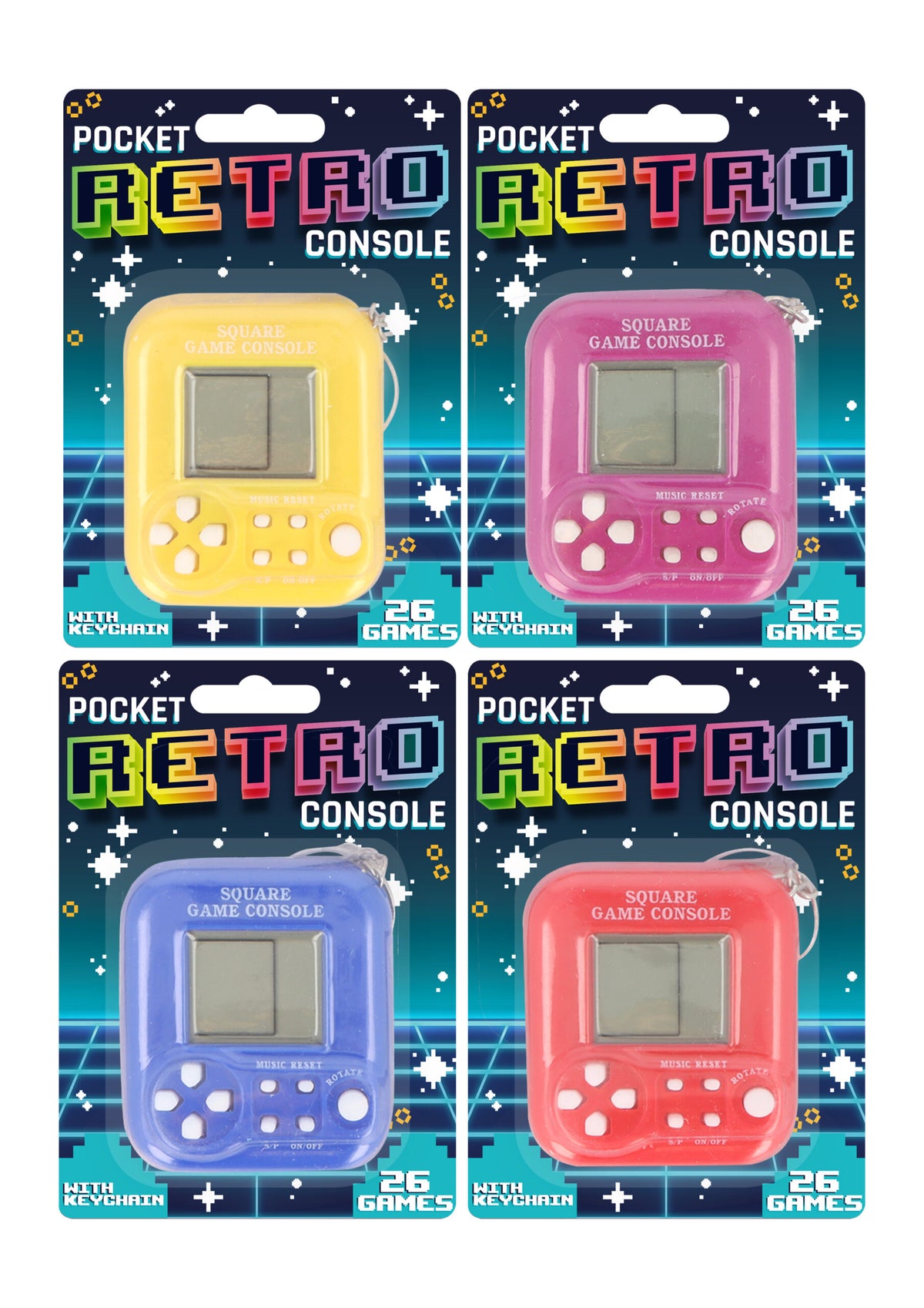 CONSOLE GIOCO PORTATILE RETRO CON BATTERIA