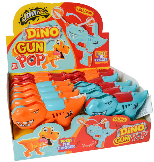 Pistola lecca lecca a forma di dinosauro con caramella lollipop da 10 gr - Willy Be Smart