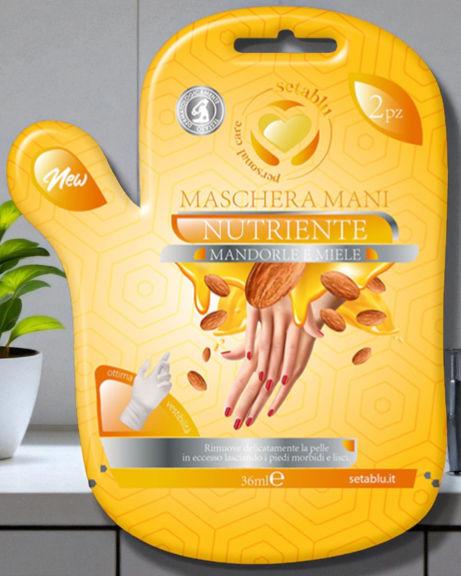 MASCHERA MANI MIELE E MANDORLE