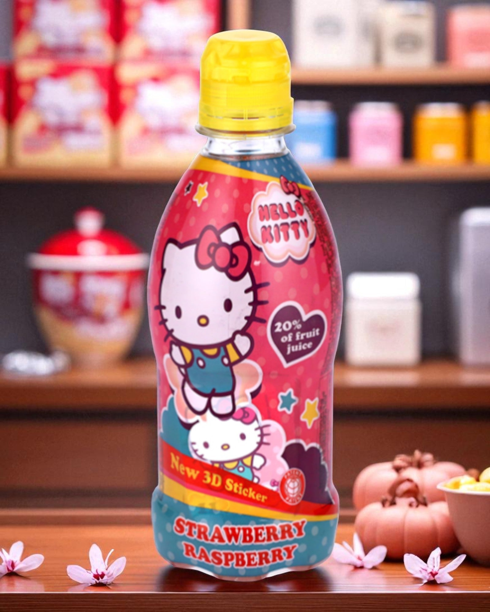 VITAMIZU HELLO KITTY STRAWBERRY RASPBERRY DRINK 350ML
