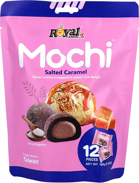 Mochi gusto salted caramel, dolcetti giapponesi di riso ripieni alla caramella salata 180 g - Willy Be Smart