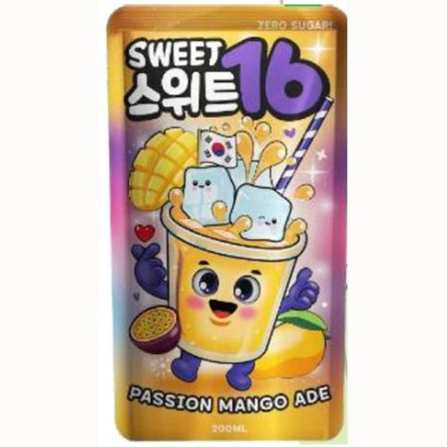 SWEET 16  PASSION MANGO ADE 200 ML.