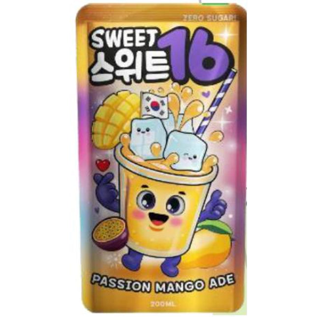 SWEET 16  PASSION MANGO ADE 200 ML.