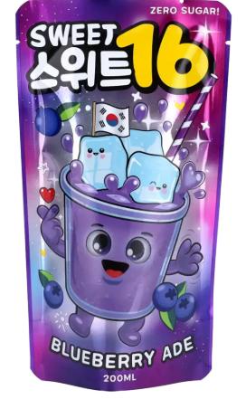 SWEET 16  BLUEBERRY ADE 200 ML.
