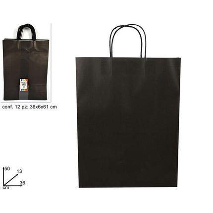 BUSTA REGALO CARTA NERA