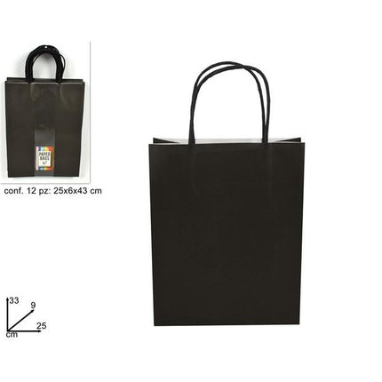 BUSTA REGALO CARTA NERA