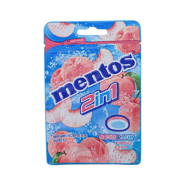 MENTOS 2 IN 1 PEACH SODA