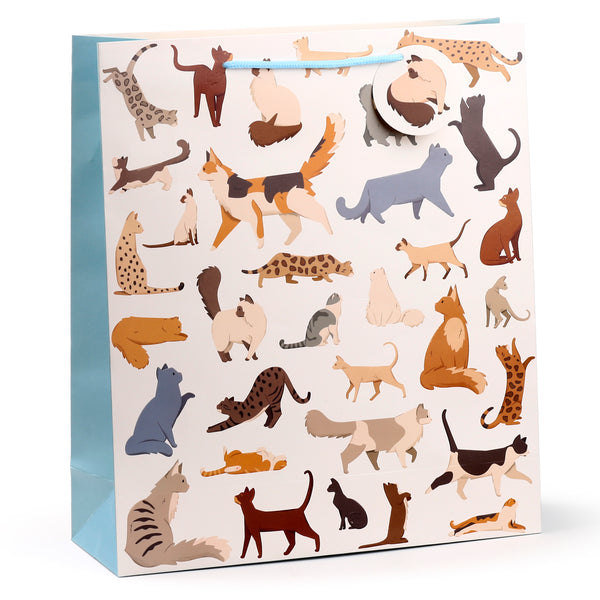 Sacchetto da regalo con fantasia gatto, busta regalo in carta decorata - Willy Be Smart