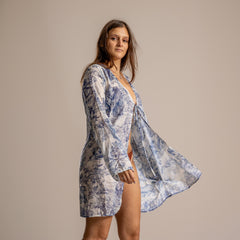 COPRICOSTUME CAPRI BIANCO  AZZURRO