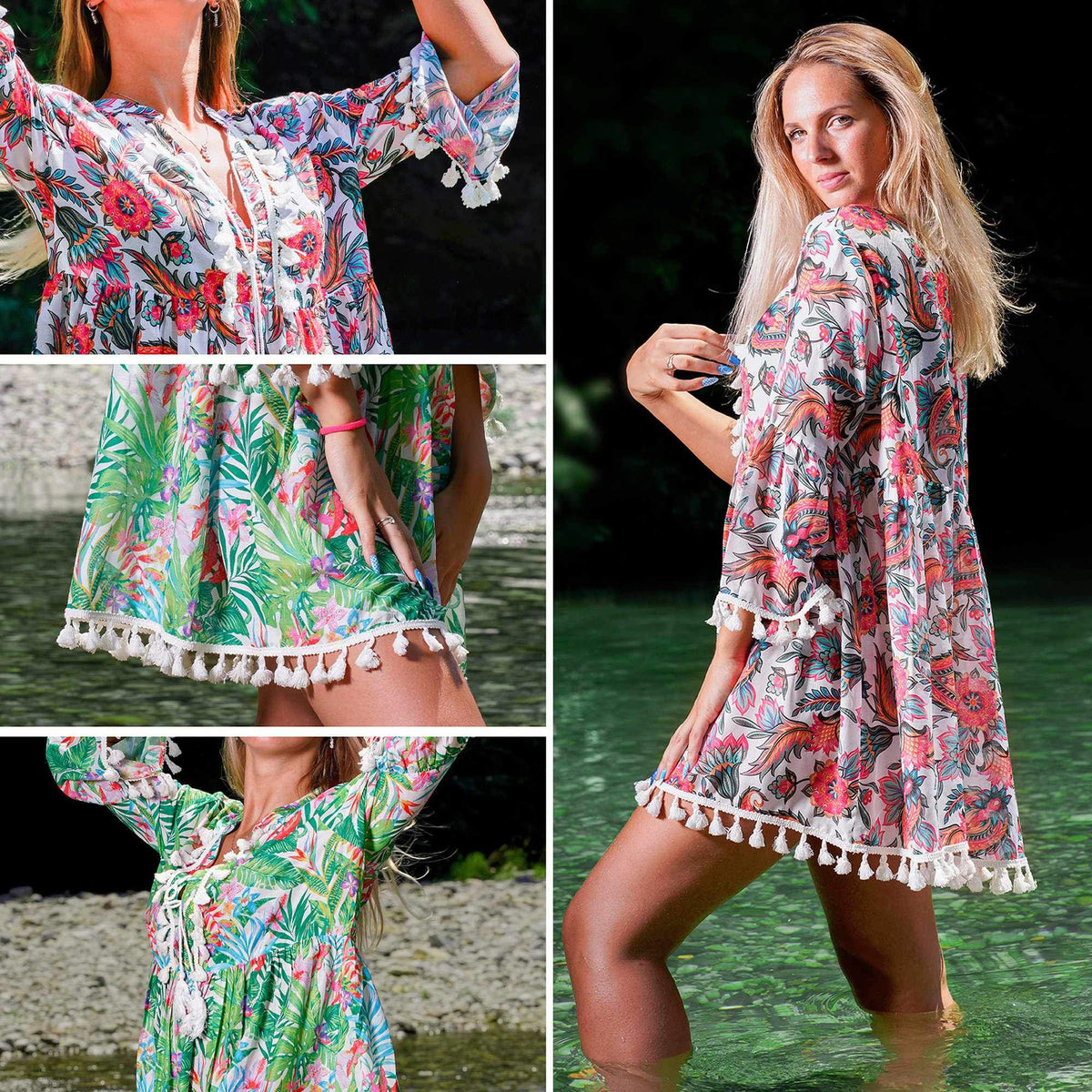 COPRICOSTUME CAPRI BIANCO  AZZURRO
