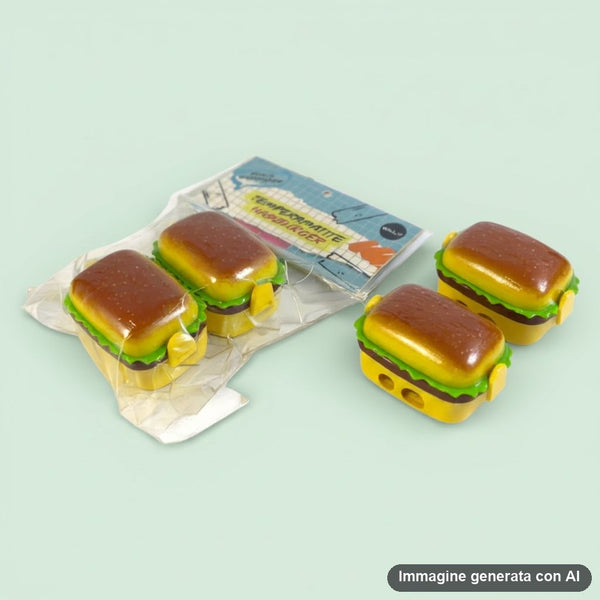 SET 2 APPUNTALAPIS CON GOMMA HAMBURGER
