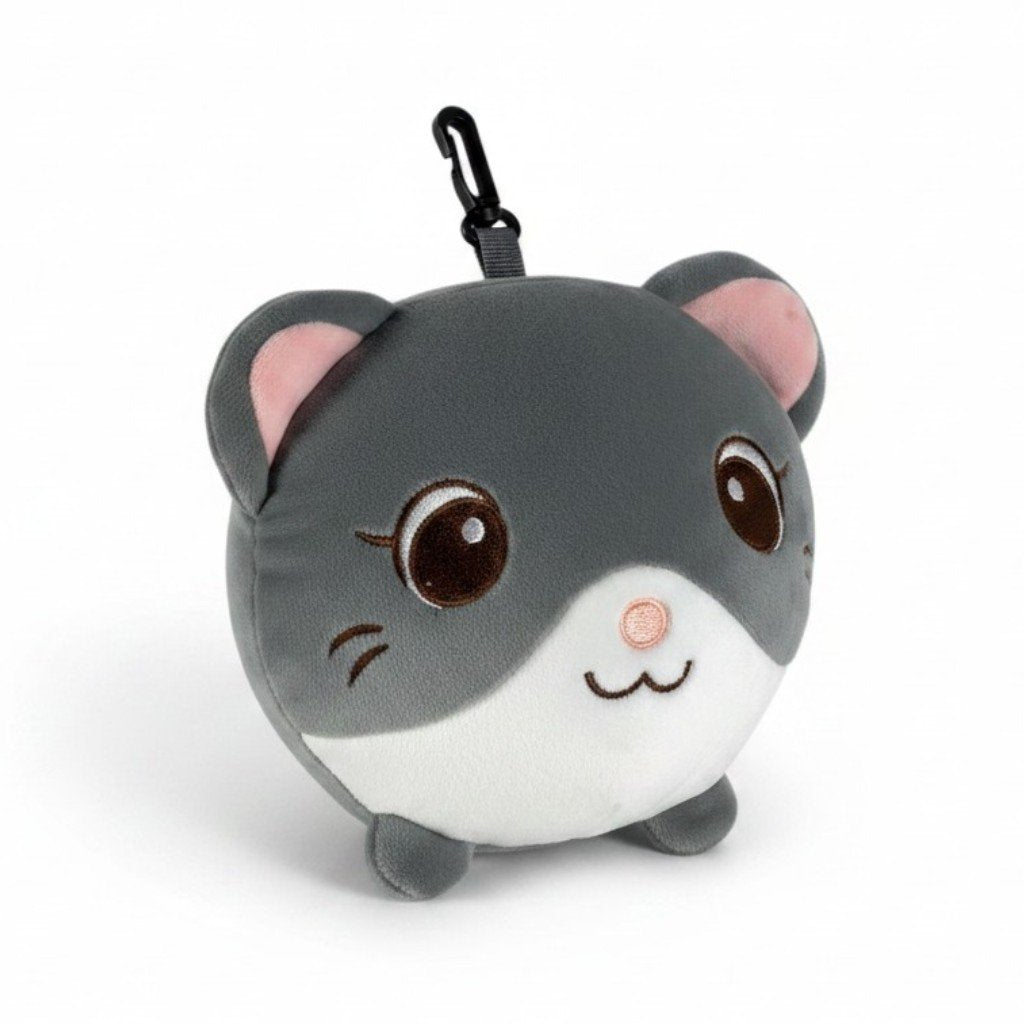 CUSCINO DA VIAGGIO CON MASCHERA GATTO