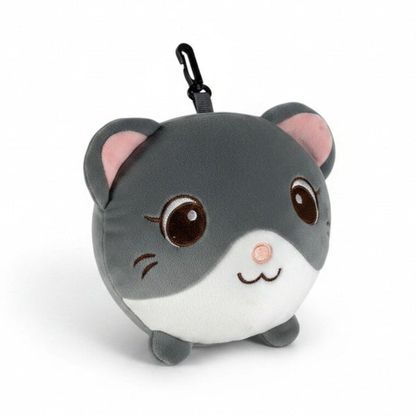CUSCINO DA VIAGGIO CON MASCHERA GATTO