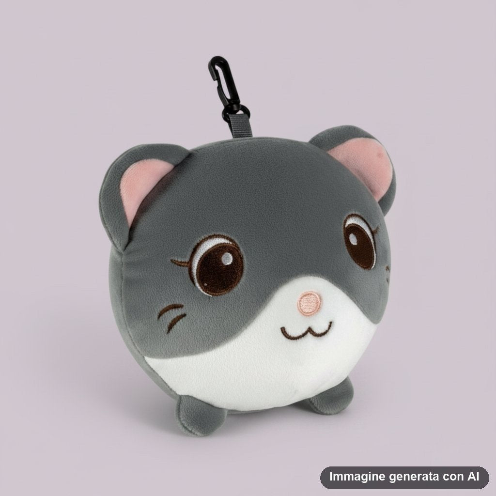 CUSCINO DA VIAGGIO CON MASCHERA GATTO