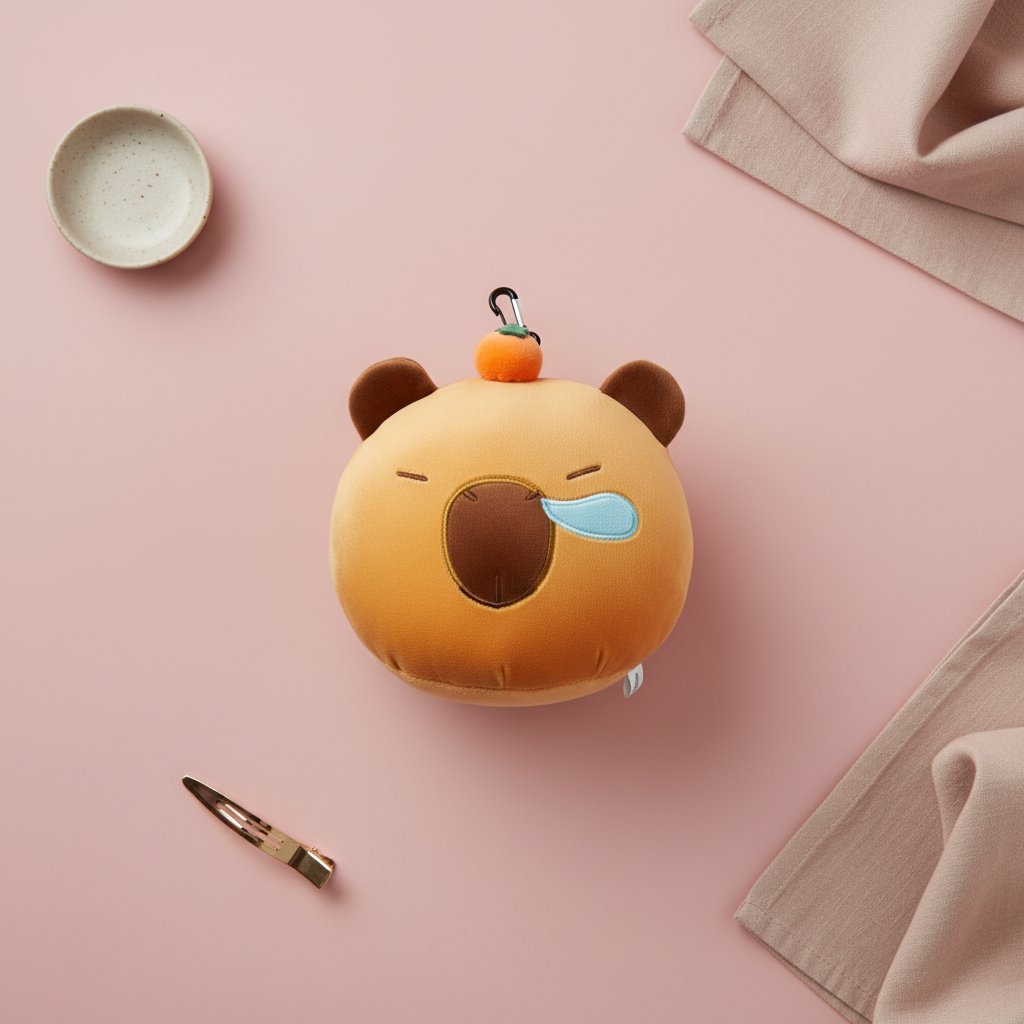 CUSCINO DA VIAGGIO CON MASCHERA CAPIBARA