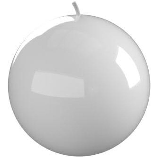 CANDELA SFERA BIANCO LACCATO