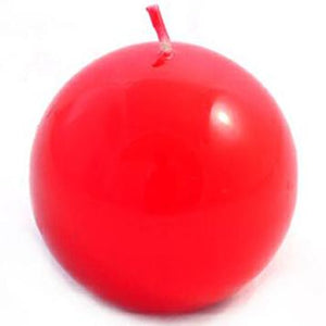 CANDELA SFERA ROSSO LACCATO