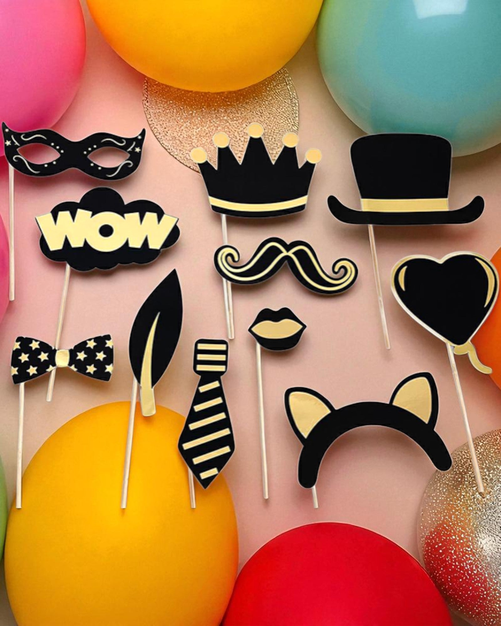 SET 12PZ ACCESSORI PARTY PER SELFIE