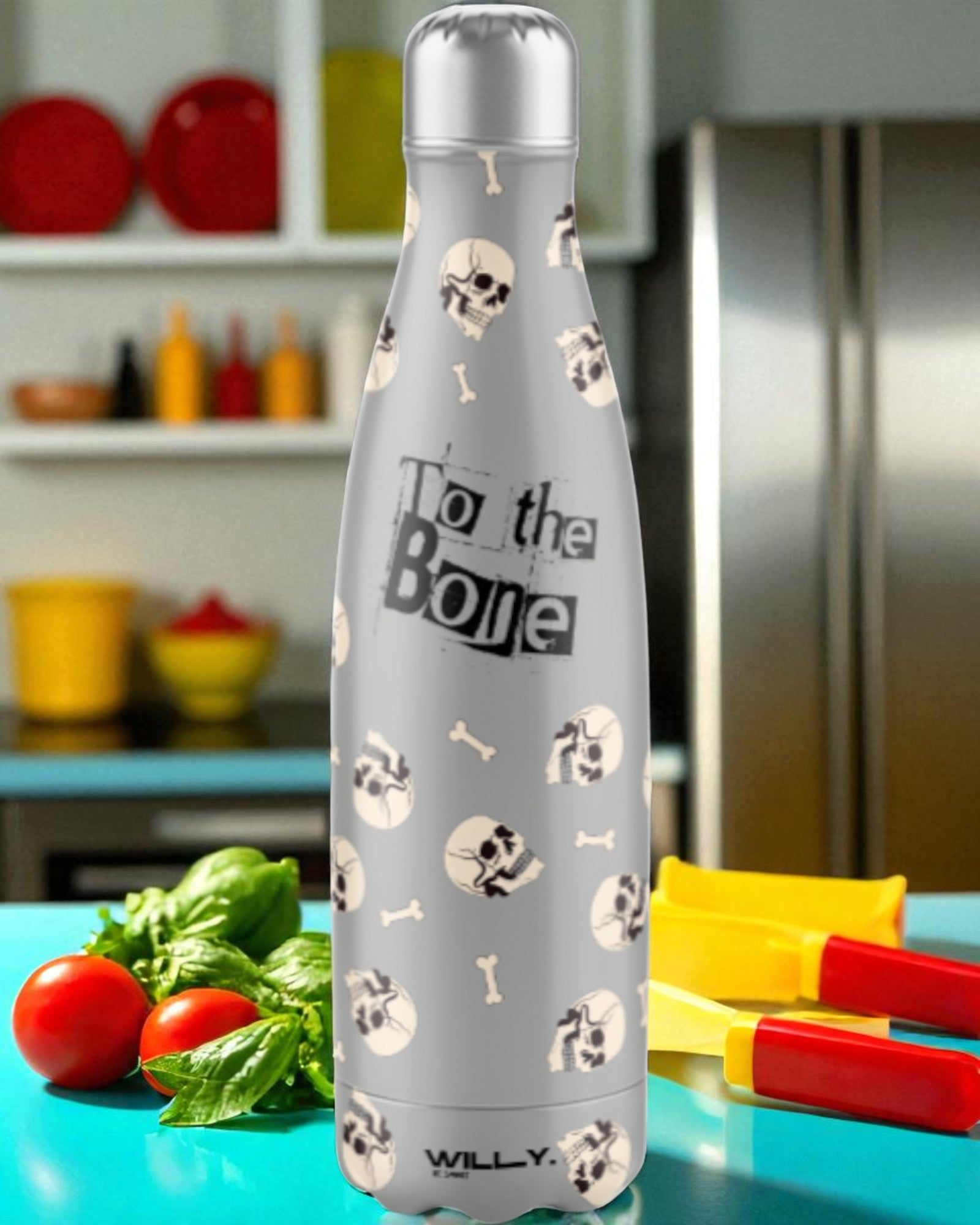 BORRACCIA IN ACCIAIO SKULL 500ML