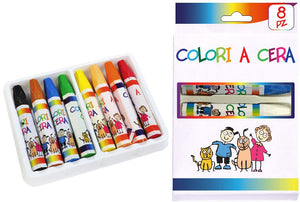 SET 8 COLORI CERA