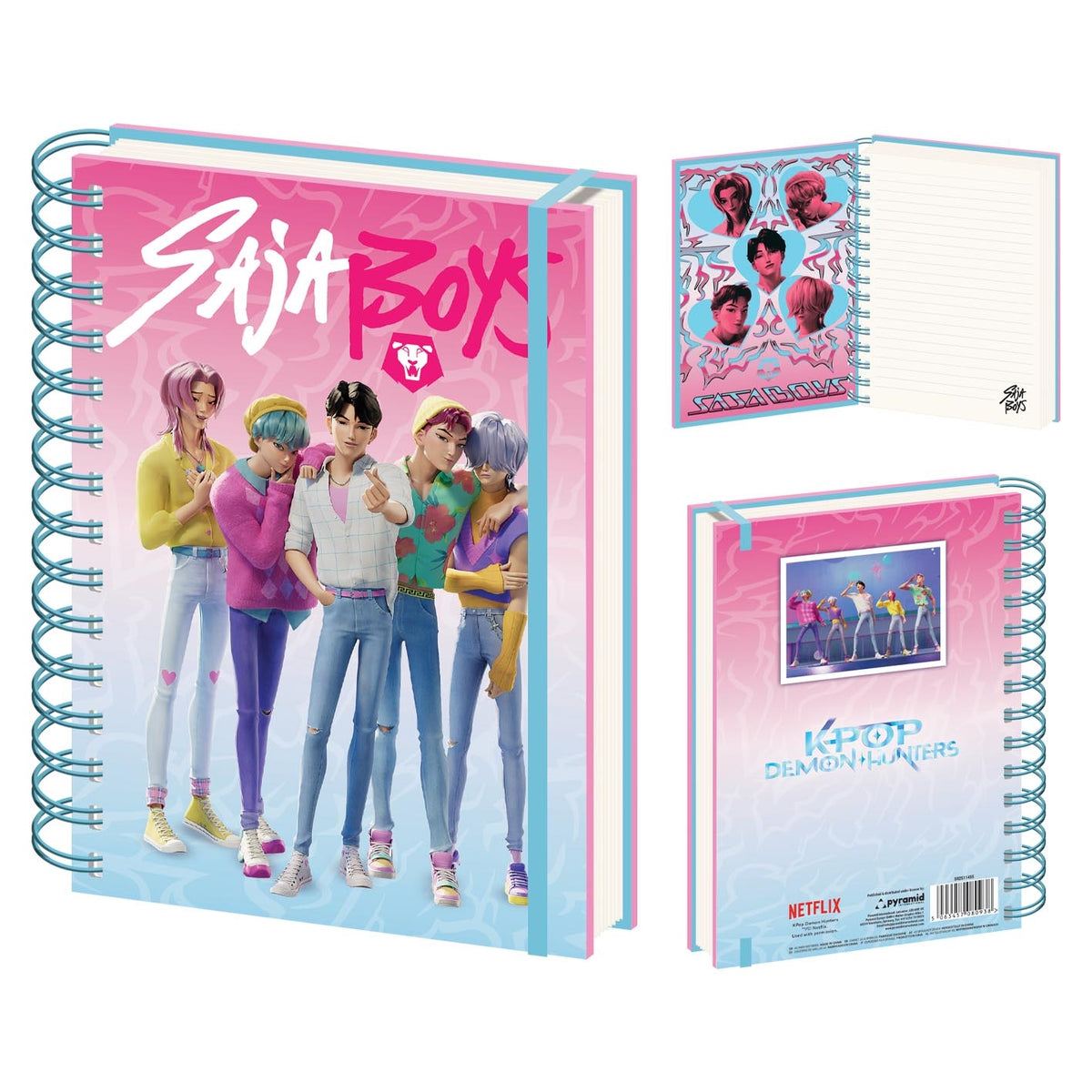 QUADERNO A5 SPIRALE K-POP DEMON HUNTERS SAJA BOYS